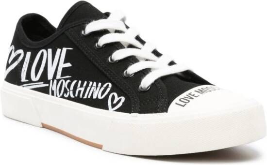 Love Moschino logo-print lace-up sneakers Black