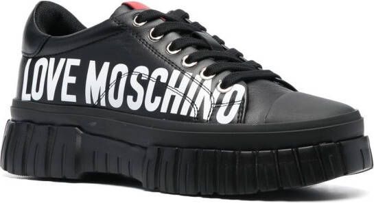 Love Moschino logo-print low-top sneakers Black