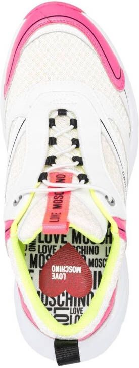 Love Moschino logo-print panelled sneakers White