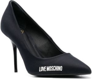 Love Moschino logo print pumps Black