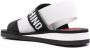 Love Moschino logo print strap sandals Black - Thumbnail 3