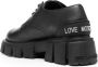 Love Moschino logo-raised detail leather Derby shoes Black - Thumbnail 3