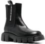 Love Moschino logo-tape leather boots Black - Thumbnail 2