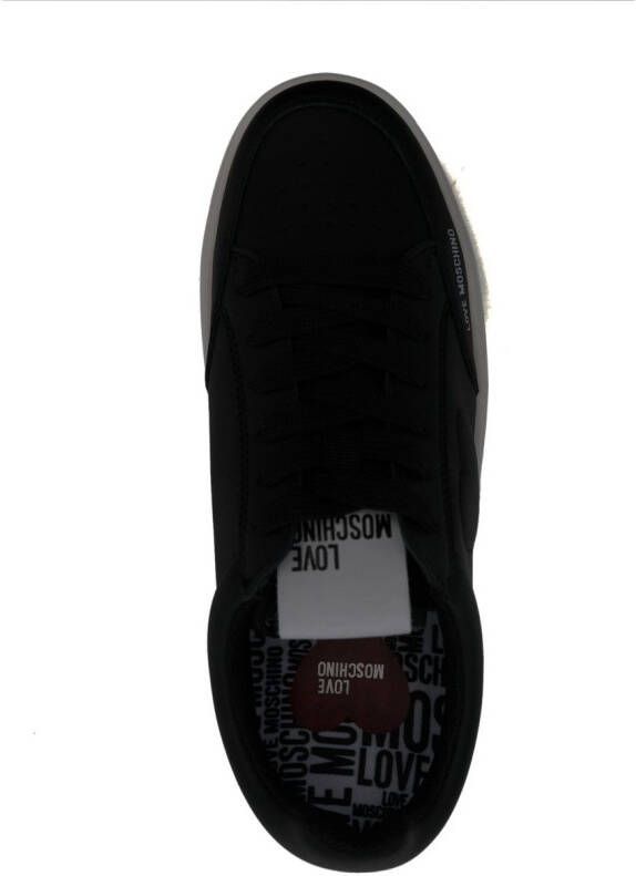 Love Moschino low-top leather sneakers Black