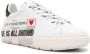 Love Moschino newspaper-print leather sneakers White - Thumbnail 2