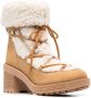 Love Moschino shearling ankle boots Neutrals - Thumbnail 2