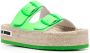 Love Moschino side-buckle detail logo mules Green - Thumbnail 2