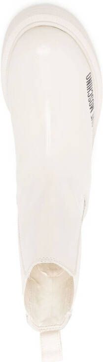 Love Moschino side logo-print detail boots White