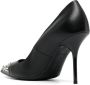 Love Moschino stud-embellished 100mm leather pumps Black - Thumbnail 3