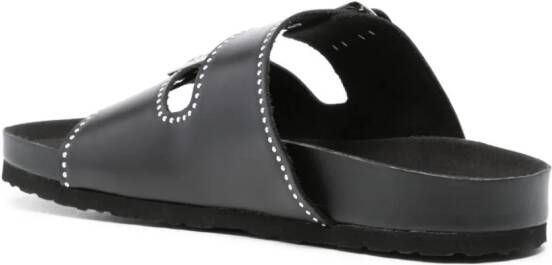 Love Moschino stud-embellished buckled sandals Black