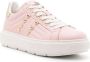 Love Moschino stud-embellished leather sneakers Pink - Thumbnail 2