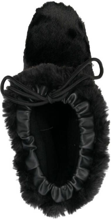 Love Moschino studded faux-fur boots Black