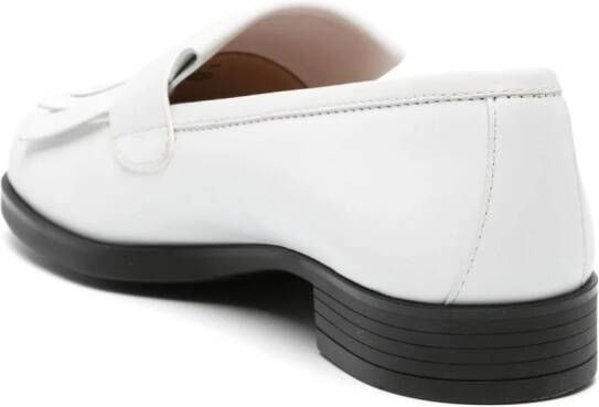 Love Moschino tassel-embellished leather loafers White