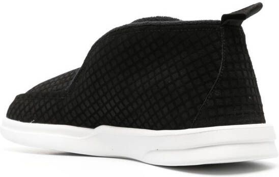 Lusso Cino waffle low-top slippers Black
