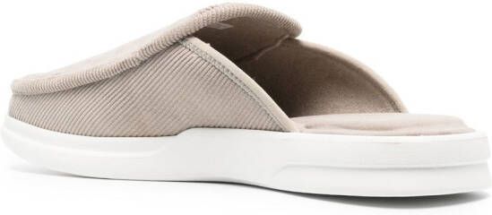 Lusso corduroy round-toe slippers Neutrals