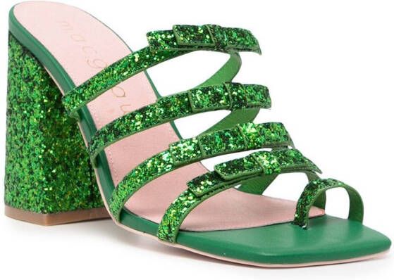 Macgraw Dorothy glitter-detail sandals Green