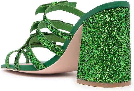 Macgraw Dorothy glitter-detail sandals Green
