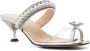 MACH & MACH 60mm crystal-embellished leather mules Silver - Thumbnail 2