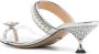 MACH & MACH 60mm crystal-embellished leather mules Silver - Thumbnail 3