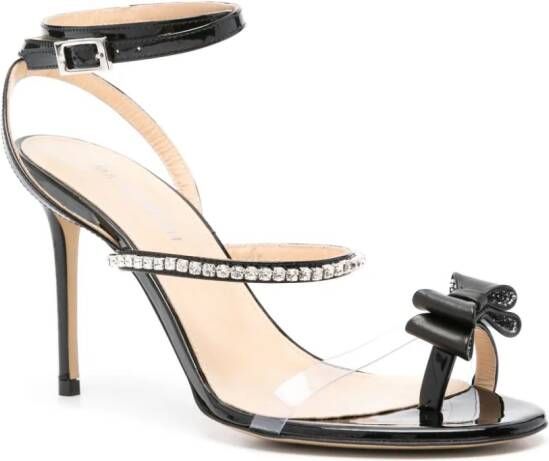 MACH & MACH 90mm crystal-embellished sandals Black