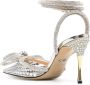 MACH & MACH 95m bow-detailed crystal-embellished sandals Silver - Thumbnail 3