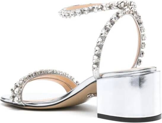 MACH & MACH Audrey 55mm metallic sandals Silver
