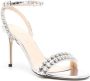 MACH & MACH Audrey 95mm crystal-embellished sandals Silver - Thumbnail 2