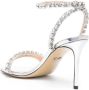 MACH & MACH Audrey 95mm crystal-embellished sandals Silver - Thumbnail 3