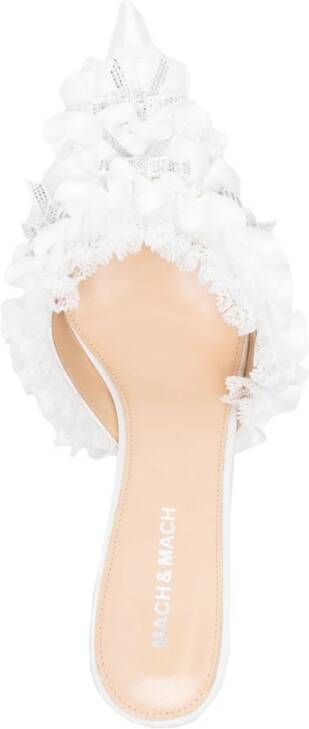 MACH & MACH Beauty Of Antoinette 65mm mules White
