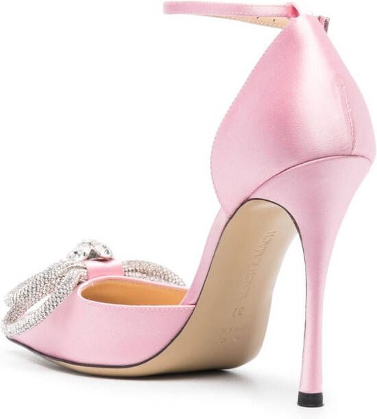 MACH & MACH bow-detail heeled satin pumps Pink