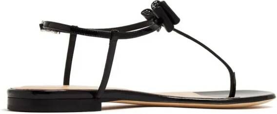 MACH & MACH bow-detail leather sandals Black
