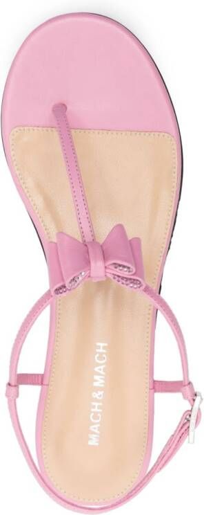 MACH & MACH bow-detail thong-strap sandals Pink