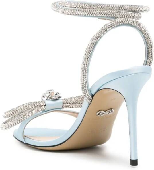MACH & MACH crystal-embellished 100mm sandals Blue