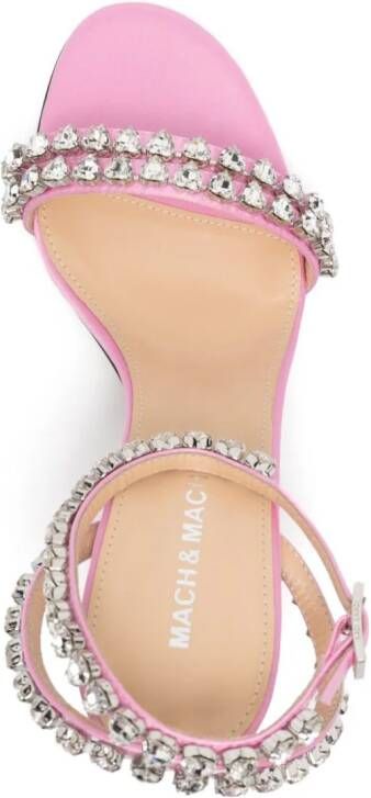 MACH & MACH crystal-embellished 100mm sandals Pink
