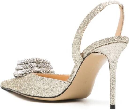 MACH & MACH crystal-embellished pointed-toe pumps Gold