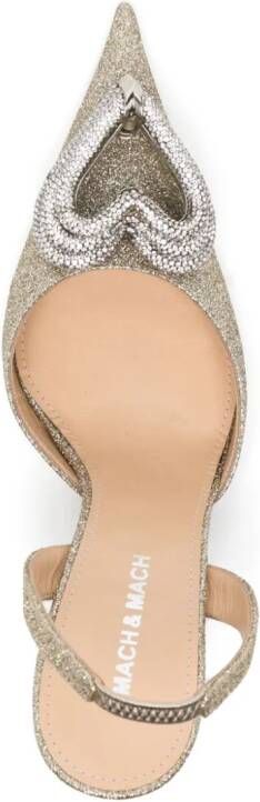 MACH & MACH crystal-embellished pointed-toe pumps Gold