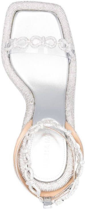 MACH & MACH crystal-embellished sandals Silver