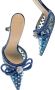 MACH & MACH Double Bow 100mm crystal-embellished mules Blue - Thumbnail 1