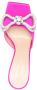 MACH & MACH Double Bow 100mm satin mules Pink - Thumbnail 4