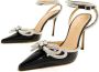 MACH & MACH Double Bow 110mm patent-finish leather pumps Black - Thumbnail 4