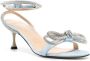 MACH & MACH Double Bow 65mm crystal-embellished sandals Blue - Thumbnail 2