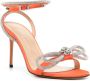 MACH & MACH Double Bow 95mm crystal-embellished sandals Orange - Thumbnail 2