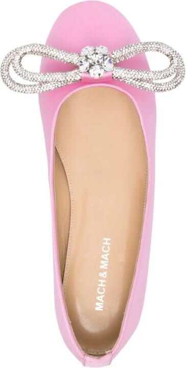 MACH & MACH Double Bow ballerina shoes Pink