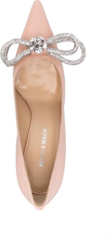 MACH & MACH Double Bow embellished pumps Pink