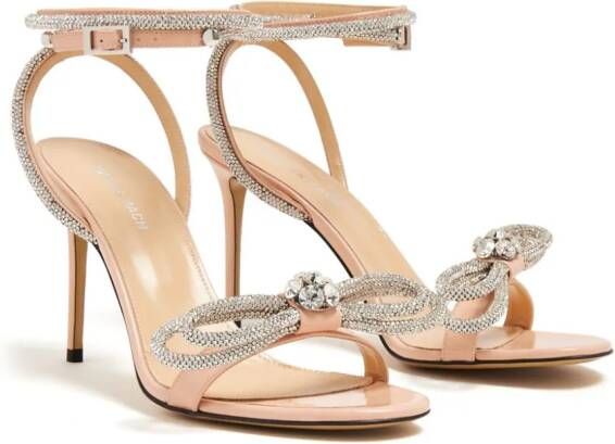 MACH & MACH Double Bow heeled sandals Neutrals