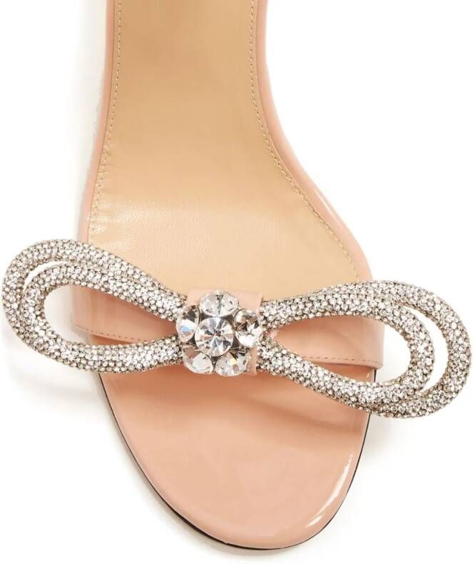 MACH & MACH Double Bow heeled sandals Neutrals