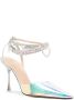 MACH & MACH iridescent crystal-strap pumps Metallic - Thumbnail 2