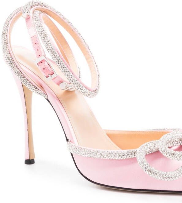 MACH & MACH crystal-bow pointed-toe pumps Pink