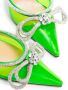 MACH & MACH Double Bow 100mm pointed pumps Green - Thumbnail 4