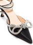 MACH & MACH Double Bow 65mm crystal-embellished pumps Black - Thumbnail 4